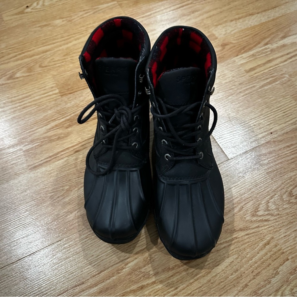 Mens Black Sperry Duck Boots